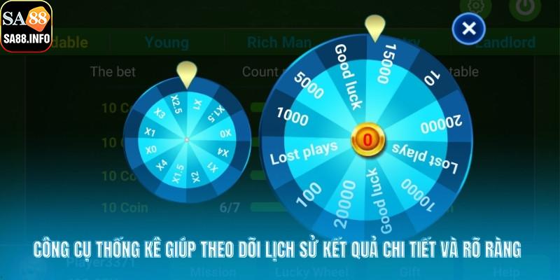 Công cụ thống kê giúp theo dõi lịch sử kết quả chi tiết và rõ ràng