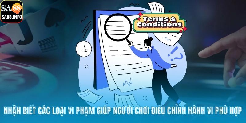 Nhận biết các loại vi phạm giúp người chơi điều chỉnh hành vi phù hợp